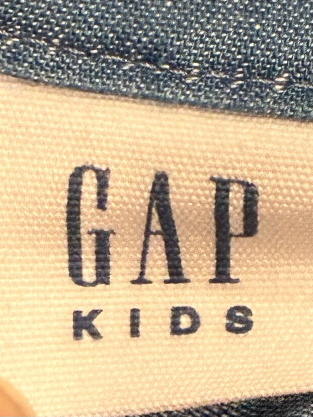 GAP Blue Denim-Style Tiered Long-Sleeve Girls Dress